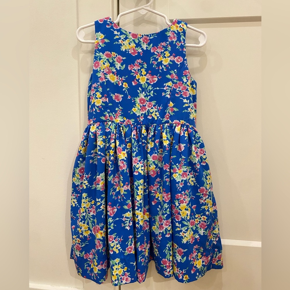 Ralph Lauren Polo Floral Blue Toddler Dress